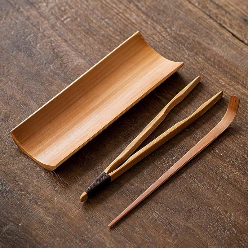 Bamboo tea tools used for Gong Fu Cha tea preparation