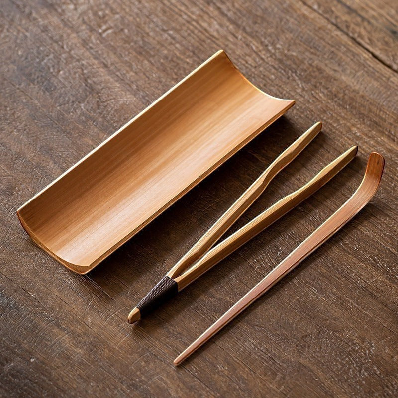 Bamboo tea tools used for Gong Fu Cha tea preparation
