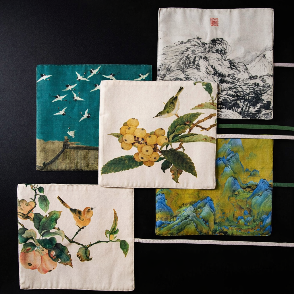 Gong Fu Cha Travel Mat - Flying Cranes