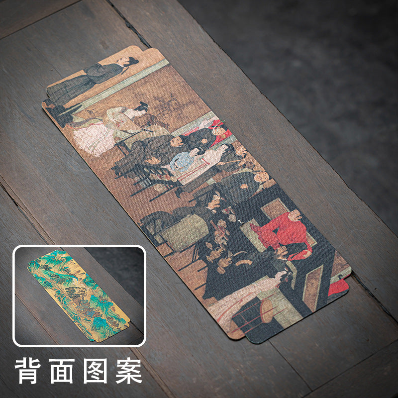 Waterproof tea mat showing an Imperial Chinese court scene with detailed artwork