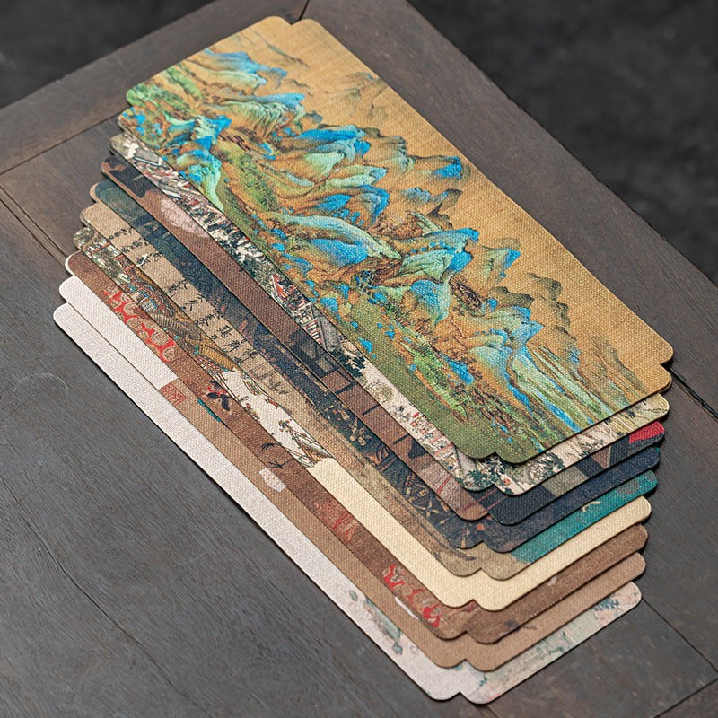 Waterproof Chinese art tea mat shown in close-up on a flat surface